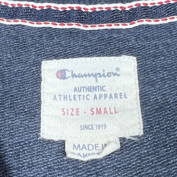 Champion Crew Neck Women’s Size S Blue Pullover Long Sleeve Sweatshirt Jacket - Picture 9 of 11